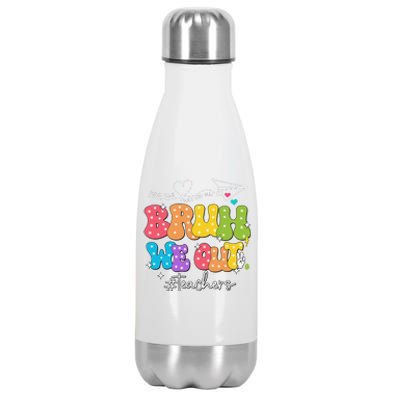 Cute End Of School Year Groovy Summer Bruh We Out Teachers Stainless Steel Insulated Water Bottle