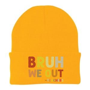 Cute End Of School Year Teacher Summer Bruh We Out Teachers Knit Cap Winter Beanie