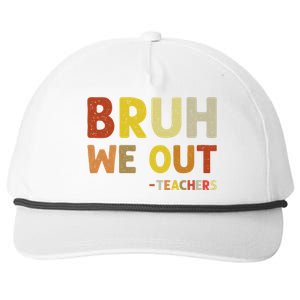 Cute End Of School Year Teacher Summer Bruh We Out Teachers Snapback Five-Panel Rope Hat