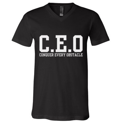 Conquer Every Obstacle X Ceo V-Neck T-Shirt