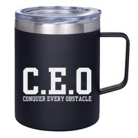 Conquer Every Obstacle X Ceo 12oz Stainless Steel Coffee Mug