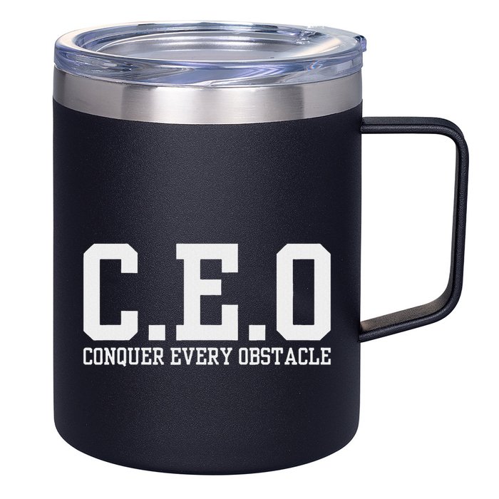 Conquer Every Obstacle X Ceo 12oz Stainless Steel Coffee Mug
