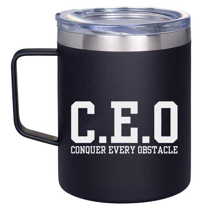 Conquer Every Obstacle X Ceo 12oz Stainless Steel Coffee Mug