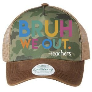 Cute End Of School Year Teacher Summer Bruh We Out Teachers Legacy Tie Dye Trucker Hat