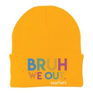 Cute End Of School Year Teacher Summer Bruh We Out Teachers Knit Cap Winter Beanie