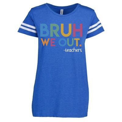 Cute End Of School Year Teacher Summer Bruh We Out Teachers Enza Ladies Jersey Football T-Shirt