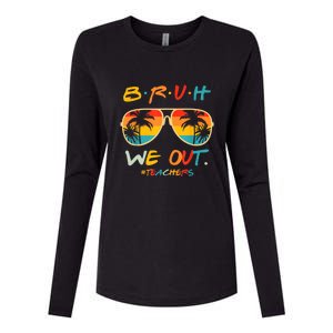 Cute End Of School Year Funny Glasse Summer Bruh We Out Teachers Gift Womens Cotton Relaxed Long Sleeve T-Shirt