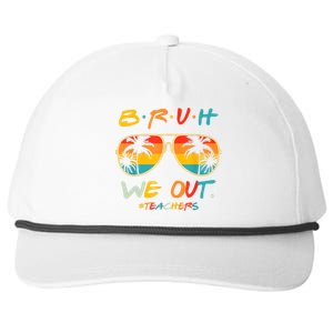 Cute End Of School Year Funny Glasse Summer Bruh We Out Teachers Gift Snapback Five-Panel Rope Hat