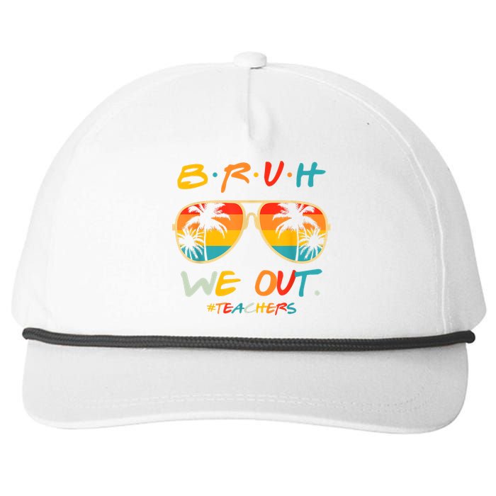 Cute End Of School Year Funny Glasse Summer Bruh We Out Teachers Gift Snapback Five-Panel Rope Hat