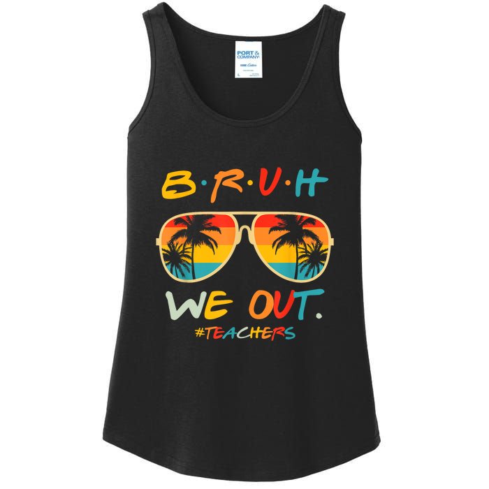 Cute End Of School Year Funny Glasse Summer Bruh We Out Teachers Gift Ladies Essential Tank