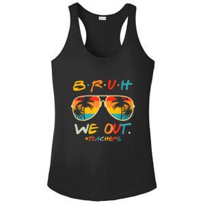 Cute End Of School Year Funny Glasse Summer Bruh We Out Teachers Gift Ladies PosiCharge Competitor Racerback Tank