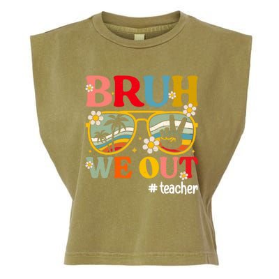 Cute End Of School Year Teacher Summer Bruh We Out Teachers Garment-Dyed Women's Muscle Tee