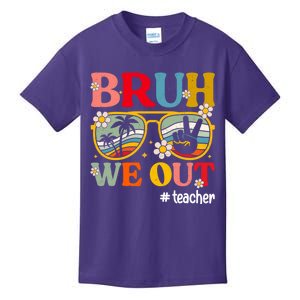 Cute End Of School Year Teacher Summer Bruh We Out Teachers Kids T-Shirt