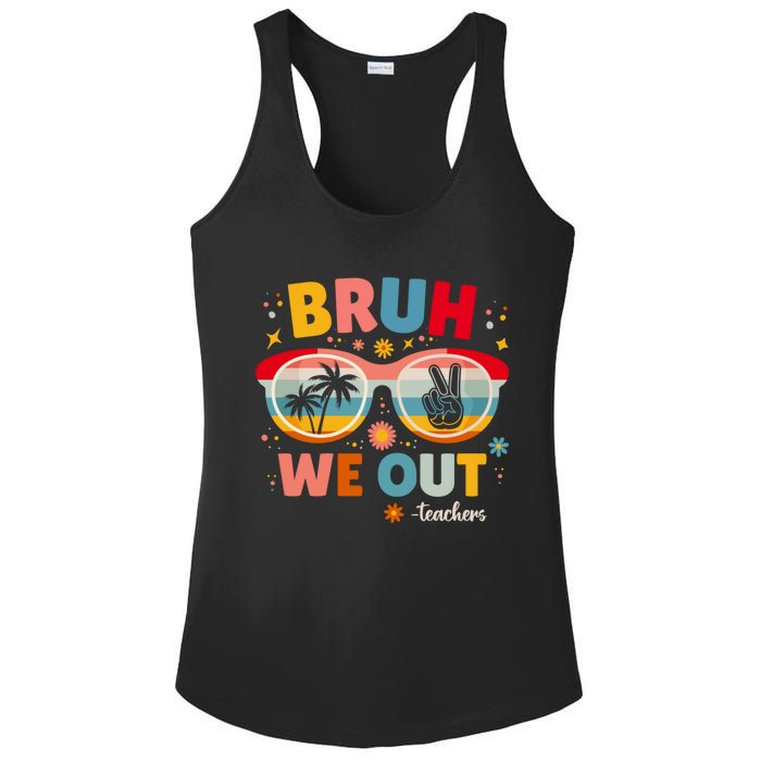 Cute End Of School Year Teacher Summer Bruh We Out Teachers Ladies PosiCharge Competitor Racerback Tank