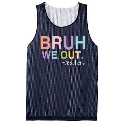 Cute End Of School Year Teacher Summer Bruh We Out Teachers Mesh Reversible Basketball Jersey Tank