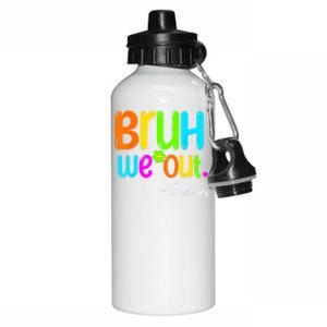 Cute End Of School Year Teacher Summer Bruh We Out Teachers Aluminum Water Bottle