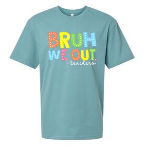 Cool End Of School Year Summer Bruh We Out Teachers Gift Sueded Cloud Jersey T-Shirt