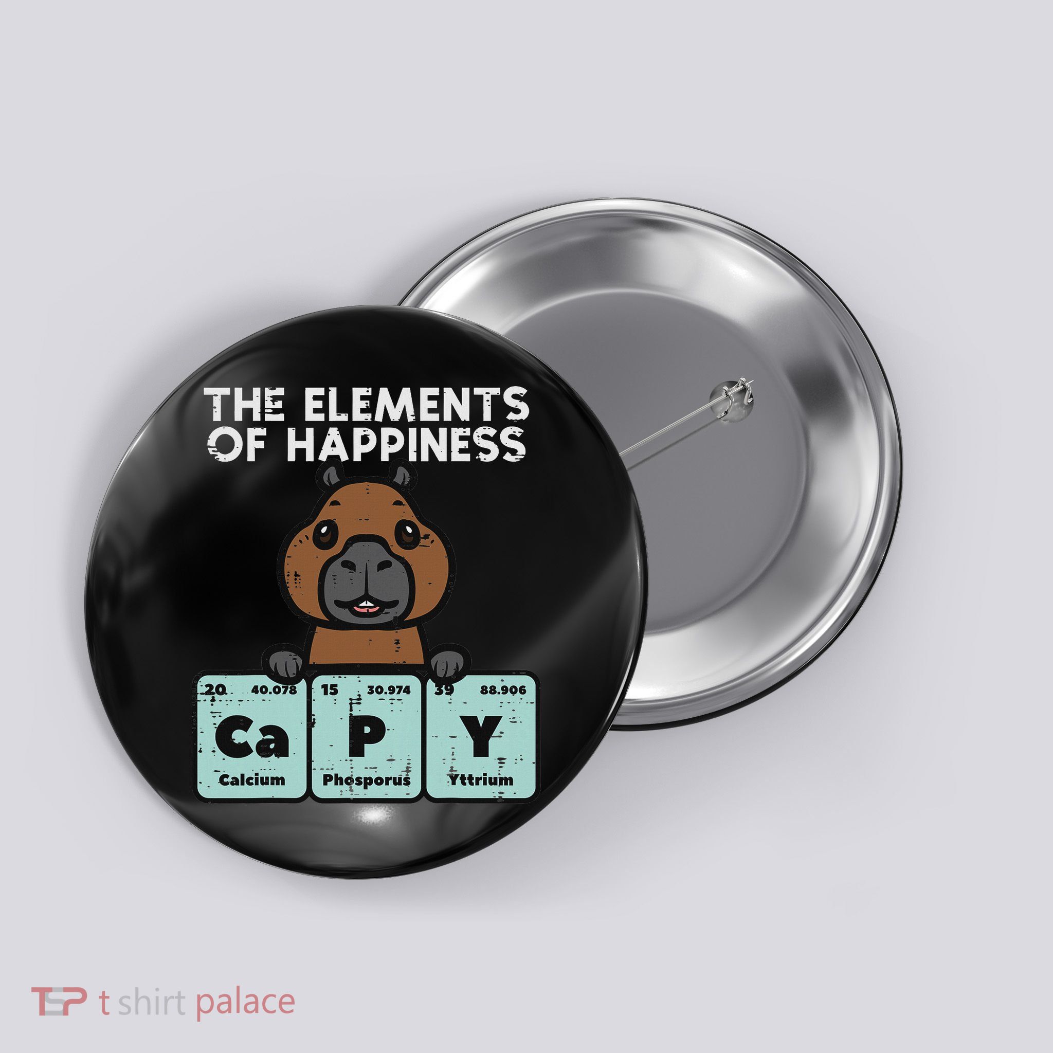 Capybara Elements Of Happiness Capy Science Women Button