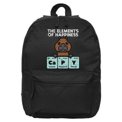 Capybara Elements Of Happiness Capy Science Women 16 in Basic Backpack