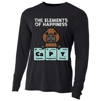 Capybara Elements Of Happiness Capy Science Women Cooling Performance Long Sleeve Crew