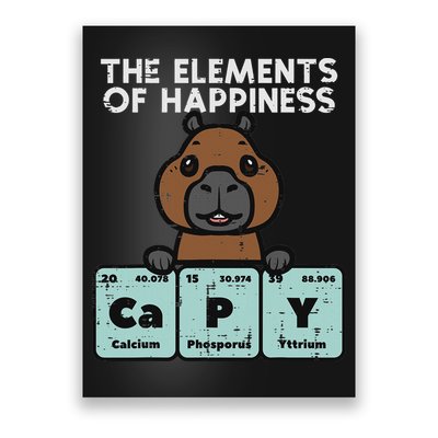 Capybara Elements Of Happiness Capy Science Women Poster