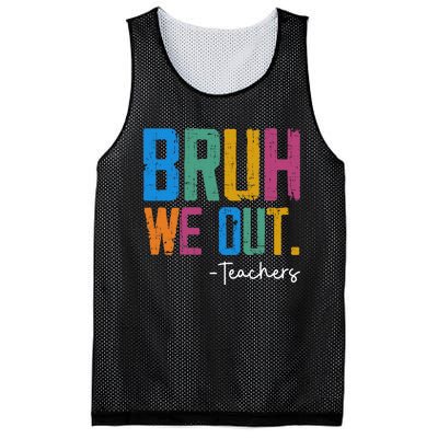 Cute End Of School Year Teacher Summer Bruh We Out Teachers Mesh Reversible Basketball Jersey Tank