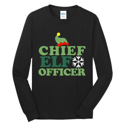 Chief Elf Officer funny Christmas Elf  Tall Long Sleeve T-Shirt