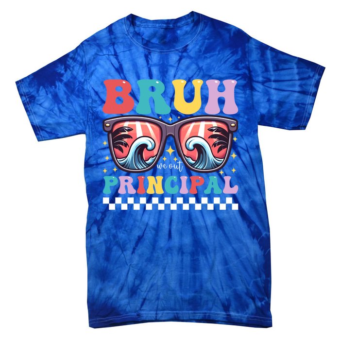 Cute End Of School Year Teacher Summer Bruh We Out Principal Cute Gift Tie-Dye T-Shirt