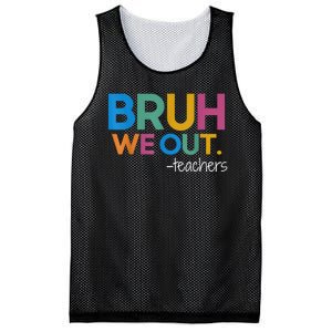 Cute End Of School Year Teacher Summer Bruh We Out Teachers Mesh Reversible Basketball Jersey Tank