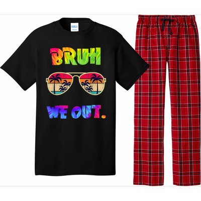 Cute End Of School Year Teacher Summer Bruh We Out Teachers Pajama Set