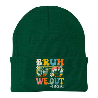 Cute End Of School Year Teacher Summer Bruh We Out Teachers Knit Cap Winter Beanie