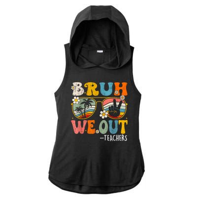 Cute End Of School Year Teacher Summer Bruh We Out Teachers Ladies PosiCharge Tri-Blend Wicking Draft Hoodie Tank