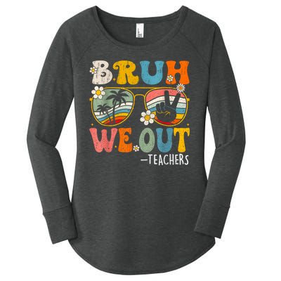 Cute End Of School Year Teacher Summer Bruh We Out Teachers Women's Perfect Tri Tunic Long Sleeve Shirt