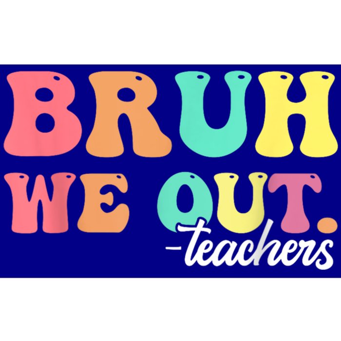 Cute End Of School Year Groovy Summer Bruh We Out Teachers Gift Bumper Sticker