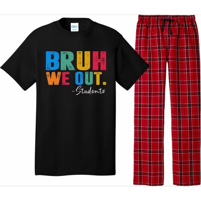 Cute End Of School Year Students Summer Bruh We Out Students Pajama Set