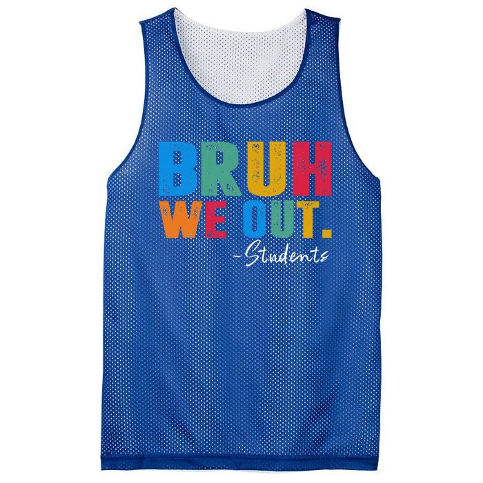 Cute End Of School Year Students Summer Bruh We Out Students Mesh Reversible Basketball Jersey Tank