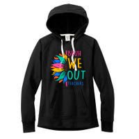 Cute End Of The School Year Bruh We Out Teachers Sunflower Women's Fleece Hoodie