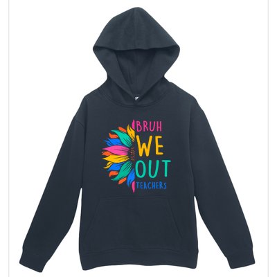 Cute End Of The School Year Bruh We Out Teachers Sunflower Urban Pullover Hoodie