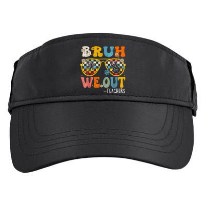 Cute End Of School Year Teacher Summer Bruh We Out Teachers Adult Drive Performance Visor