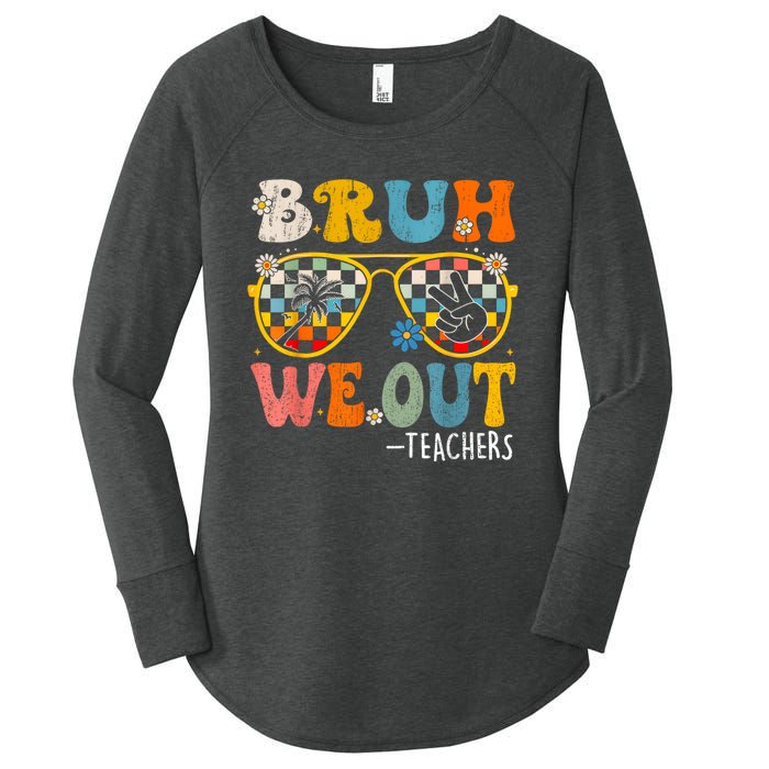 Cute End Of School Year Teacher Summer Bruh We Out Teachers Women's Perfect Tri Tunic Long Sleeve Shirt