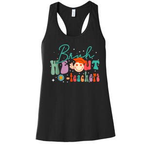 Cute End Of School Year Teacher Summer Bruh We Out Teachers Women's Racerback Tank