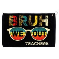 Cute End Of School Year Teacher Summer Bruh We Out Teachers Grommeted Golf Towel