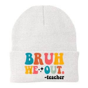 Cute End Of School Year Teacher Summer Bruh We Out Teachers Knit Cap Winter Beanie