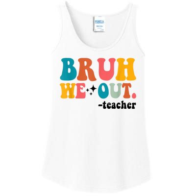 Cute End Of School Year Teacher Summer Bruh We Out Teachers Ladies Essential Tank