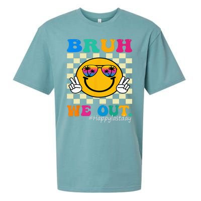 Cute End Of School Year Teacher Summer Bruh We Out Teachers Sueded Cloud Jersey T-Shirt