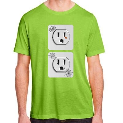 Cute Electrical Outlet Plug & Socket Funny Halloween Couples Adult ChromaSoft Performance T-Shirt