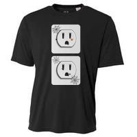 Cute Electrical Outlet Plug & Socket Funny Halloween Couples Cooling Performance Crew T-Shirt