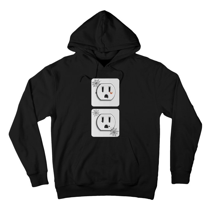 Cute Electrical Outlet Plug & Socket Funny Halloween Couples Hoodie