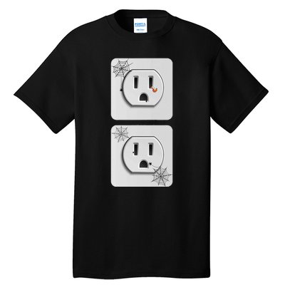 Cute Electrical Outlet Plug & Socket Funny Halloween Couples Tall T-Shirt