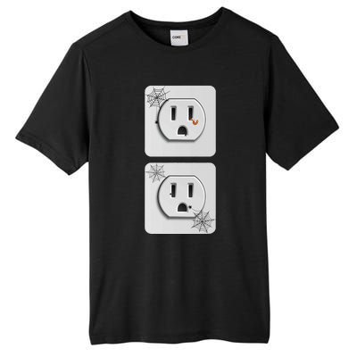 Cute Electrical Outlet Plug & Socket Funny Halloween Couples Tall Fusion ChromaSoft Performance T-Shirt